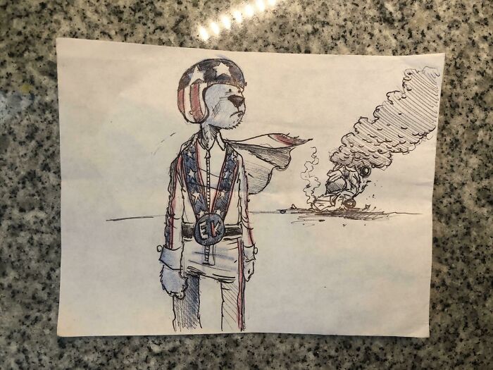 I Found This Doodle On The Sidewalk Over 5 Years Ago And Finally Found Somewhere To Share It! I Wish I Knew Who Drew It!