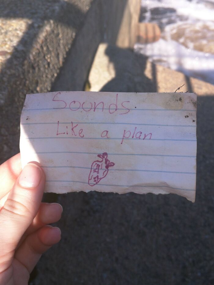 Found Tucked Into A Crevice On The Side Of A Bridge