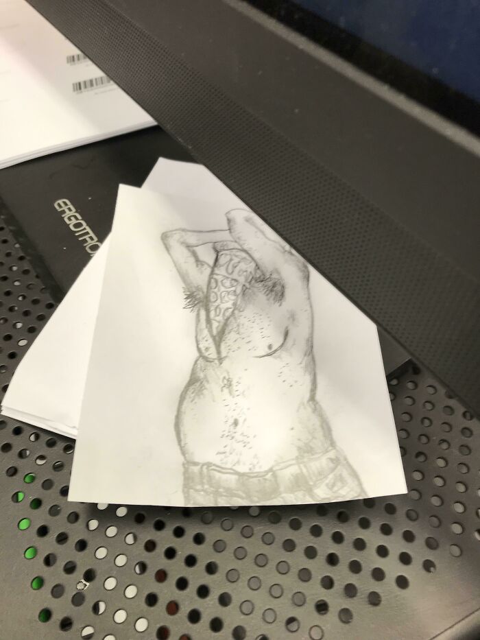 A Staff Member At Home Depot Was Drawing This When We Went To Go Buy Some Major Appliances