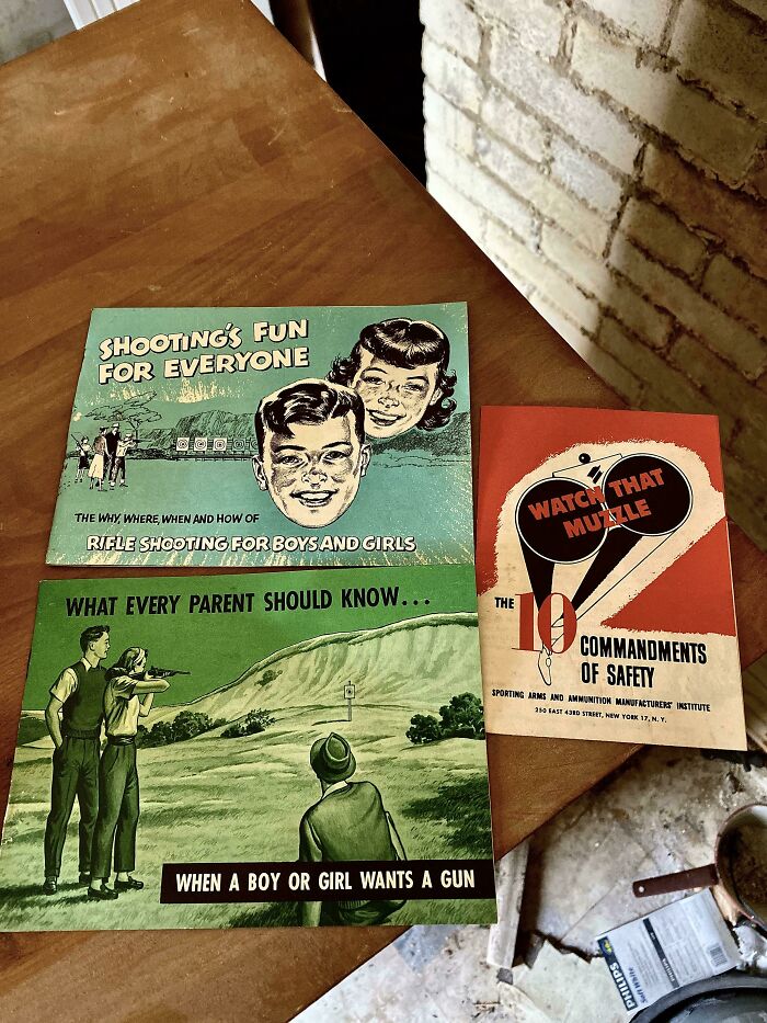 Found A Gun Safety Packet In The Baseboard Of A Closet Of A House We Wrecked