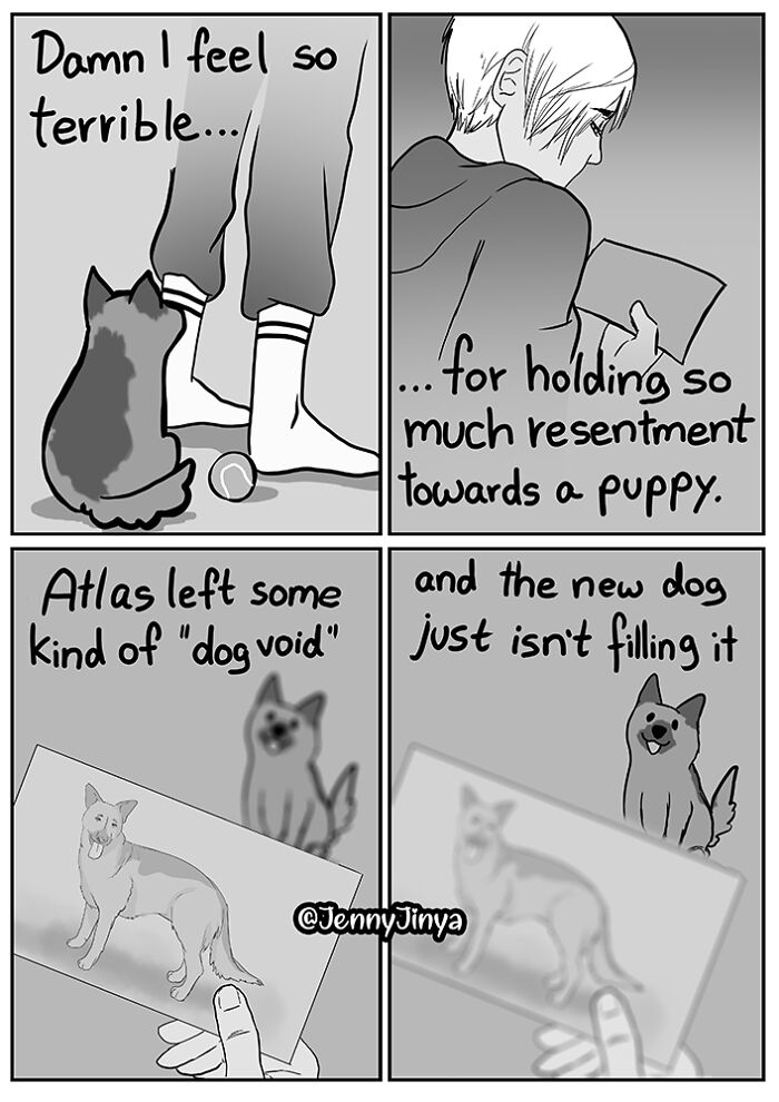 Artist Who Makes People Cry With Her Comics Released A Sequel To 'Little Fish' About The Spirit Of A Dog Visiting Its Owner Who Got A New Puppy Artist Who Makes People Cry With Her Comics Released A Sequel To 'Little Fish' About The Spirit Of A Dog Visiting Its Owner Who Got A New Puppy