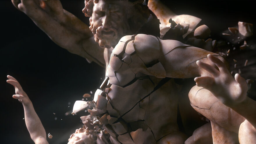 I Made A Thought-Provoking Short Film Showing The Collapse Of Ancient Greek And Roman Statues