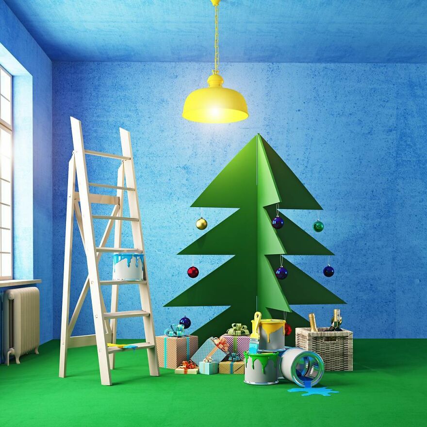 An Interior And Game Designer Transforms Popular Home Design Into Surrealist Art (32 Pics)