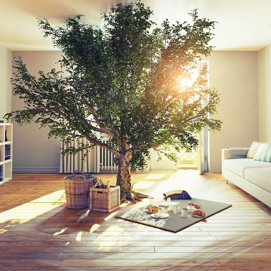 An Interior And Game Designer Transforms Popular Home Design Into Surrealist Art (32 Pics)