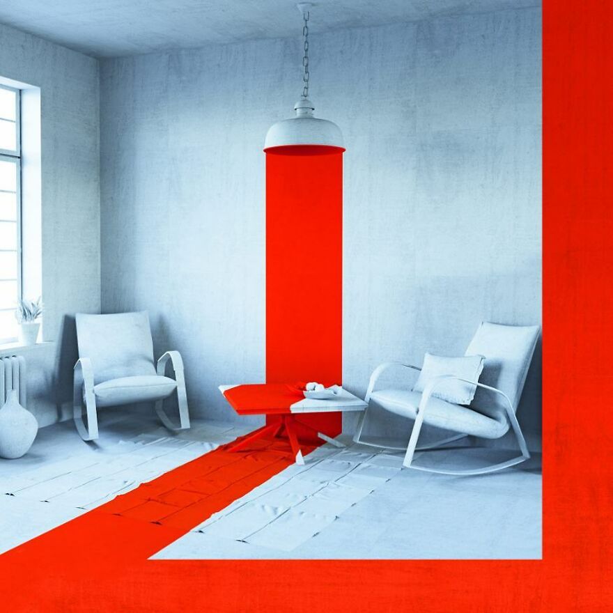 An Interior And Game Designer Transforms Popular Home Design Into Surrealist Art (32 Pics)