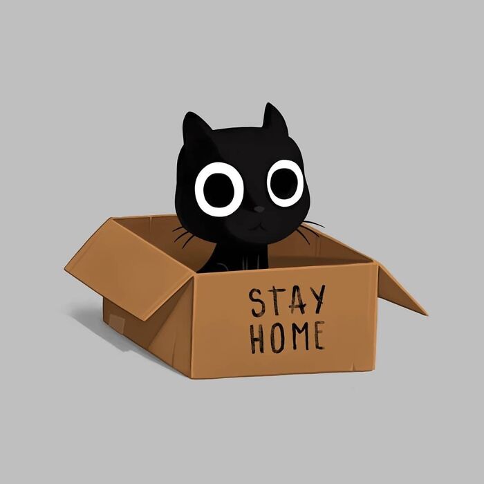 Just A Reminder To Stay Home 🏡 We're One Day Closer To Beat This!
#stayhome #stayhomeclub #staysafe #cat #cute #kawaii #aww #awww #awesome #love #lovely #cardboard #illustration
