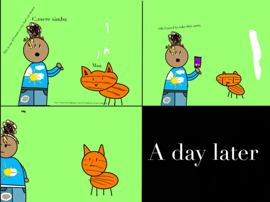 I Made A Two Page Story About Me And My Cat And How I Never Want Her To Leave Me