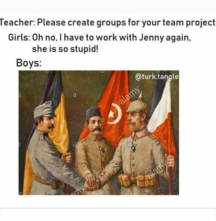 The Central Powers Consisted Of The german Empire and The austro-Hungarian Empire at The Beginning Of The War. The ottoman Empirejoined The Central Powers Later In 1914. In 1915, The kingdom Of Bulgaria joined The Alliance. The Name "Central Powers" Is Derived From The Location Of These Countries; All Four (Including The Other Groups That Supported Them Except For finland and lithuania) Were Located Between The russian Empire in The East And france and The united Kingdom in The West.
they Faced And Were Defeated By The Allied Powers That Had Formed Around The Triple Entente (Britain, France, And Russia). The Powers' Origin Was The Alliance Of Germany And Austria-Hungary In 1879. Despite Having Nominally Joined The Triple Alliance Before, Italy Did Not Take Part In World War I On The Side Of The Central Powers; The Ottoman Empire And Bulgaria Did Not Join Until After World War I Had Begun, Even Though The Ottoman Empire Had Retained Close Relations With Both Germany And Austria-Hungary Since The Beginning Of The 20th Century.
meme From @turk.tangle
•
•
•
•
•
➡️ Follow @educational.history.memes
--
#historymemes #historicalmemes #history #memes #dankmemes #darkmemes #ww2memes #ww1memes #ww2 #ww1