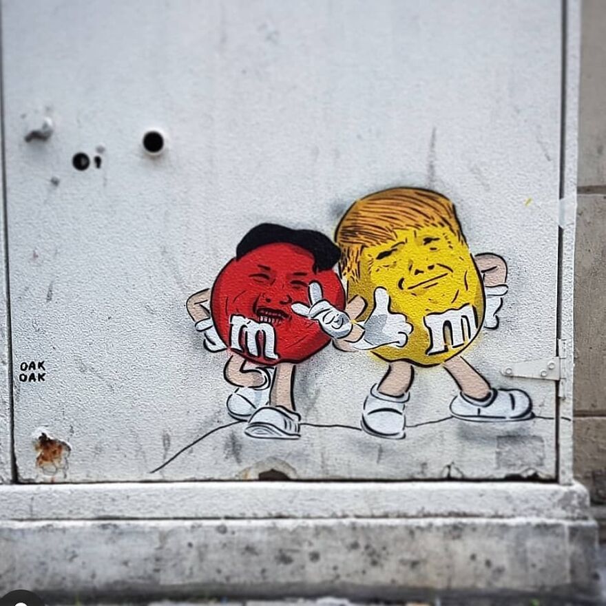 The 2 Bro... #mtn94 #streetart #oakoak #urban #trump #street #art #bro #friend #mms #fun #news