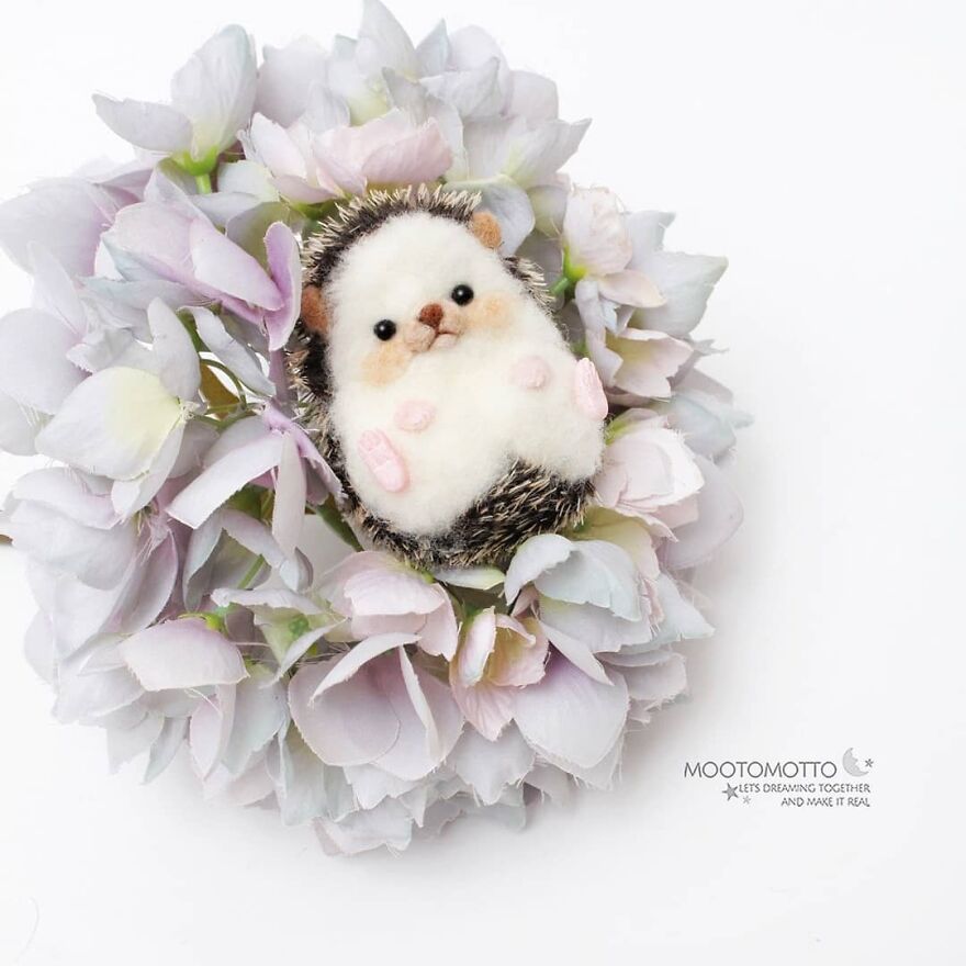 Oo...hello Mondayyy,
please Be A Good Day☺️🧡
.
#mootomotto #needlefelt #hedgehog #toylookseriesmootomotto