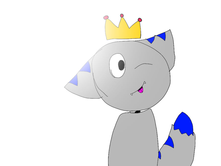 Idk A Name But He’s A Wolf With Blue Stripes. Pls Help Me Name Him!