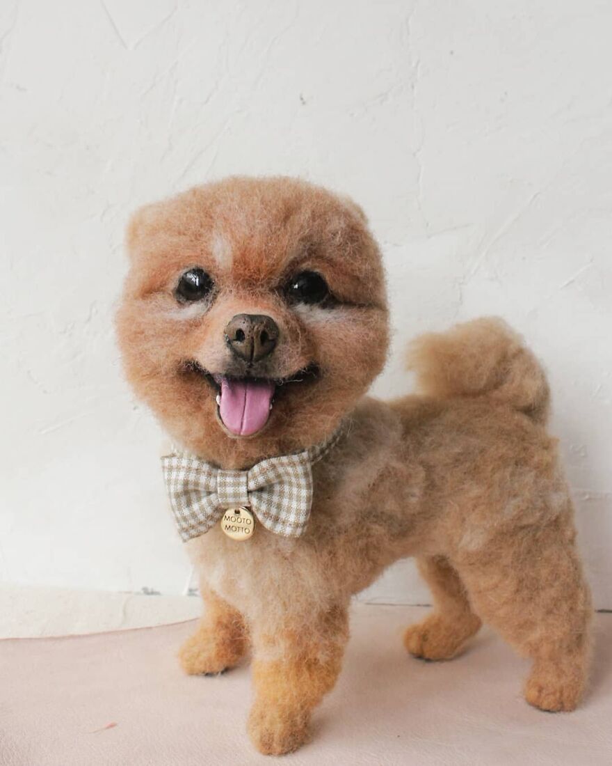 Dress Up For Sunday Quarantine 🐕❤️
#reallookseriesmootomotto #needlefelt #pomeranian