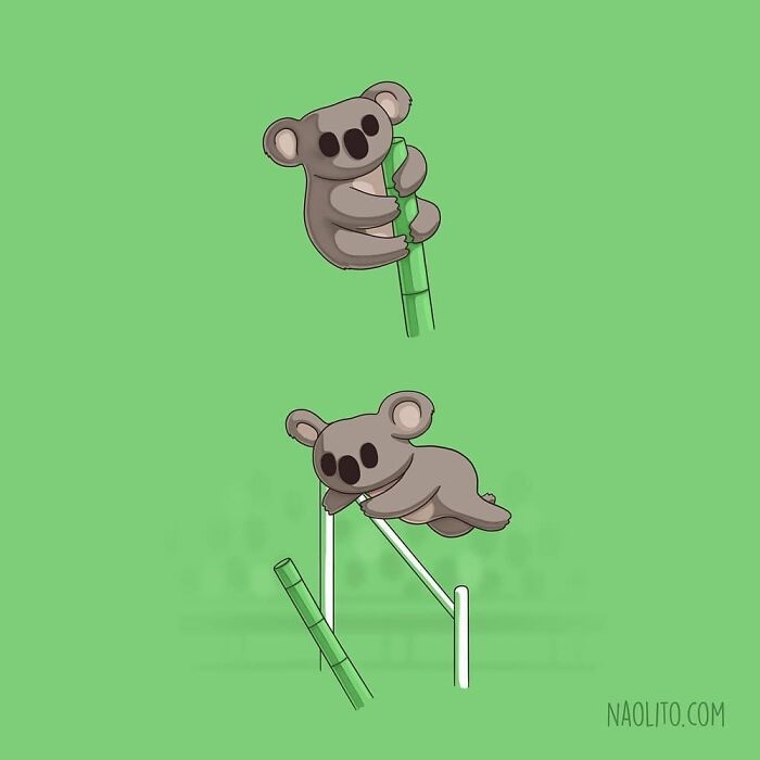 Koalas Are Just Slowly Pole Vaulting 🐨
#koala #koalas #nature #animalkingdom #marsupial #sport #sports #funny #sport #aww #awesome #cute #kawaii #lovely #love #polevault #polevaulting #olympics #indieart #art #illustration #humor #humour #comic #green