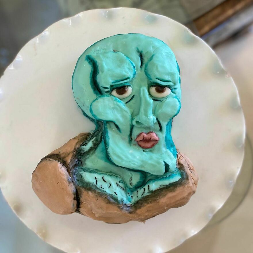 Yes, Even Handsome Squidward Is Cake. #everythingiscake
.
.
chocolate Fudge Cake With Chocolate Fudge Frosting And Modeling Chocolate, But Make It Extra Handsome. Video Coming Soon! Thank You @turley17young For The Idea 😘
.
.
#cake #cakedecorating #spongebobcake #spongebob #spongebobsquarepants #squidward #handsomesquidward #spongebobmemes #shrekmemes #foodography #memes #baking #bakingthursdays