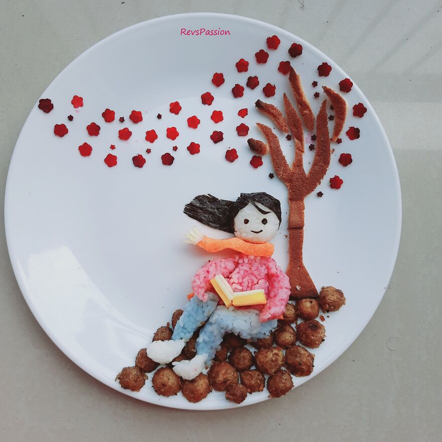 Girl Reading Under The Cherry Blossom Tree