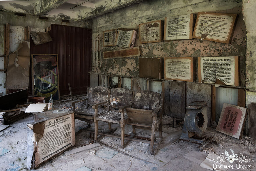 Room Filled With Posters Inside A Military Base
