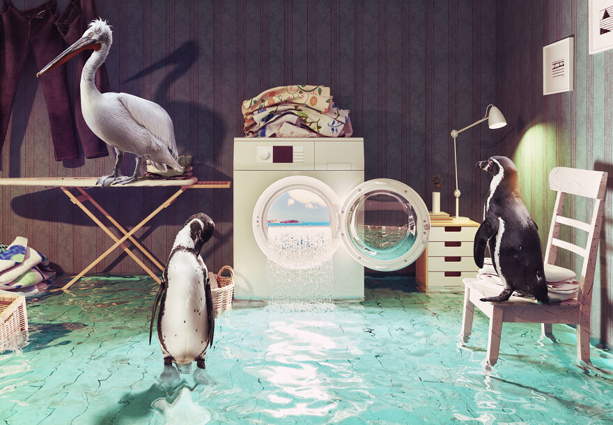 An Interior And Game Designer Transforms Popular Home Design Into Surrealist Art (32 Pics)