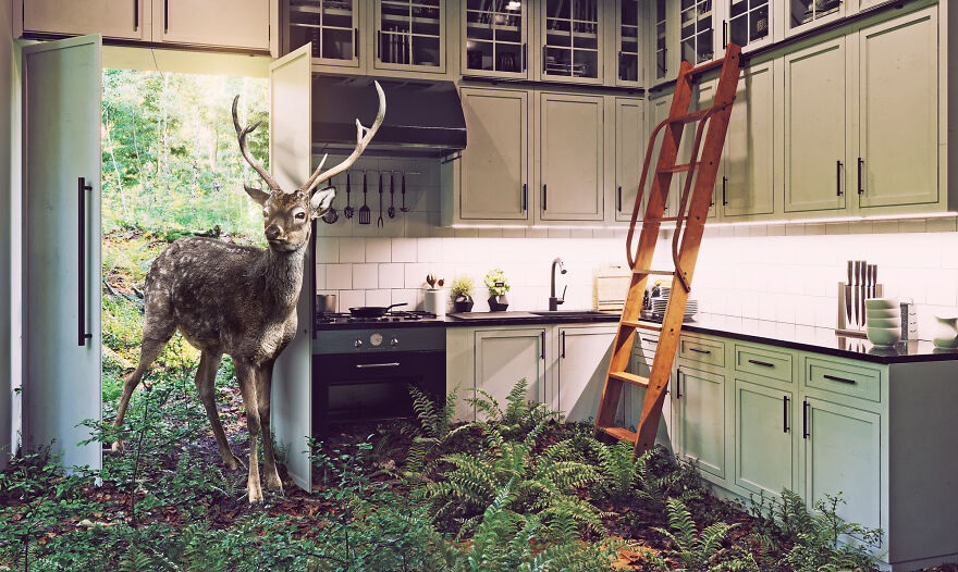 An Interior And Game Designer Transforms Popular Home Design Into Surrealist Art (32 Pics)