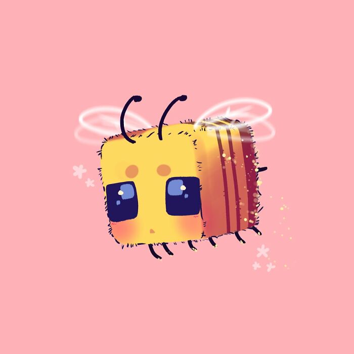 I Love This Minecraft Bee (Art Not Mine Found On Google)