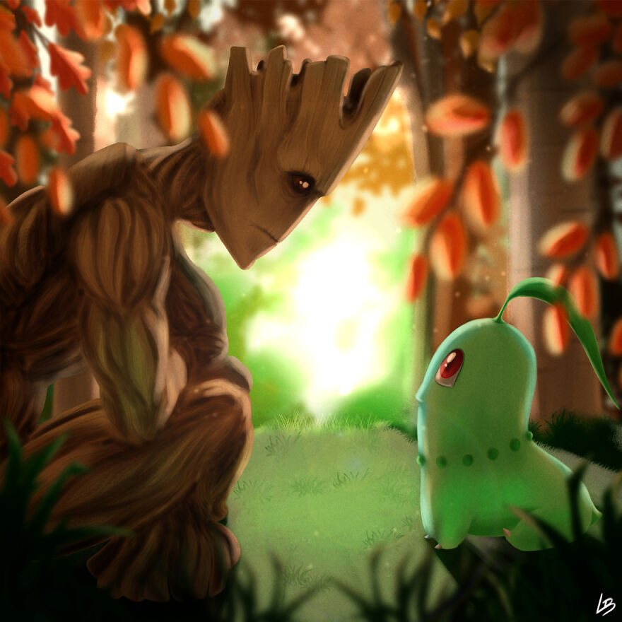 Groot And Chikorita