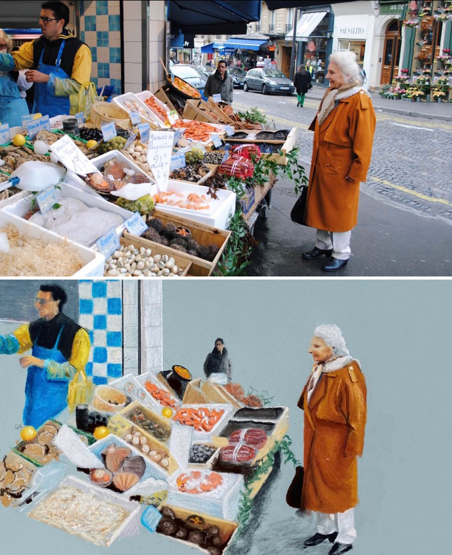 I Photograph Parisians And Use These Photos As References For My Drawings (9 New Pics)