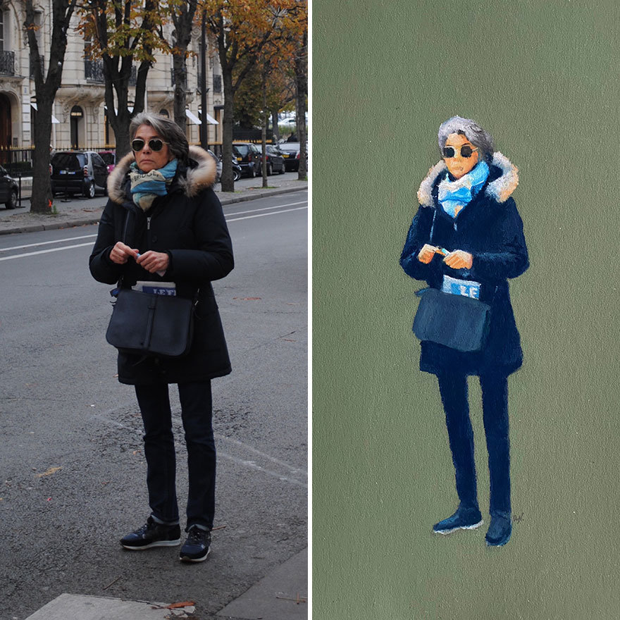 I Photograph Parisians And Use These Photos As References For My Drawings (9 New Pics)
