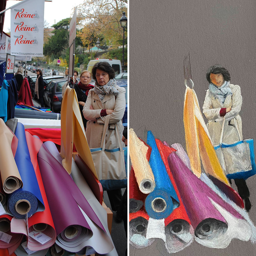 I Photograph Parisians And Use These Photos As References For My Drawings (9 New Pics)