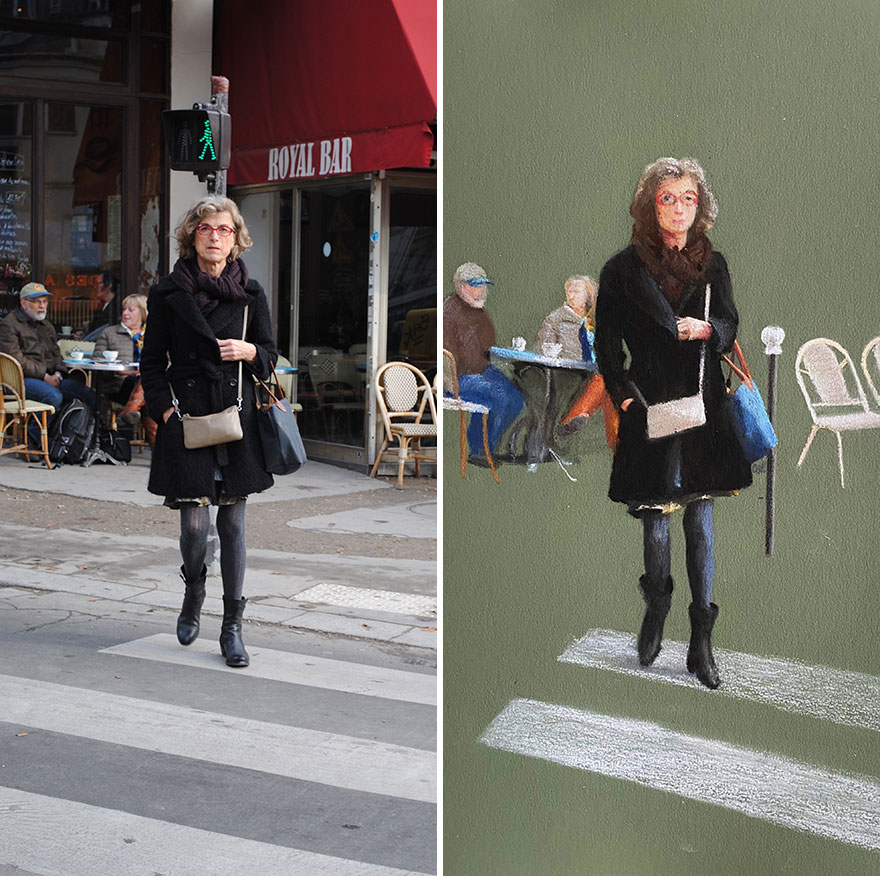 I Photograph Parisians And Use These Photos As References For My Drawings (9 New Pics)