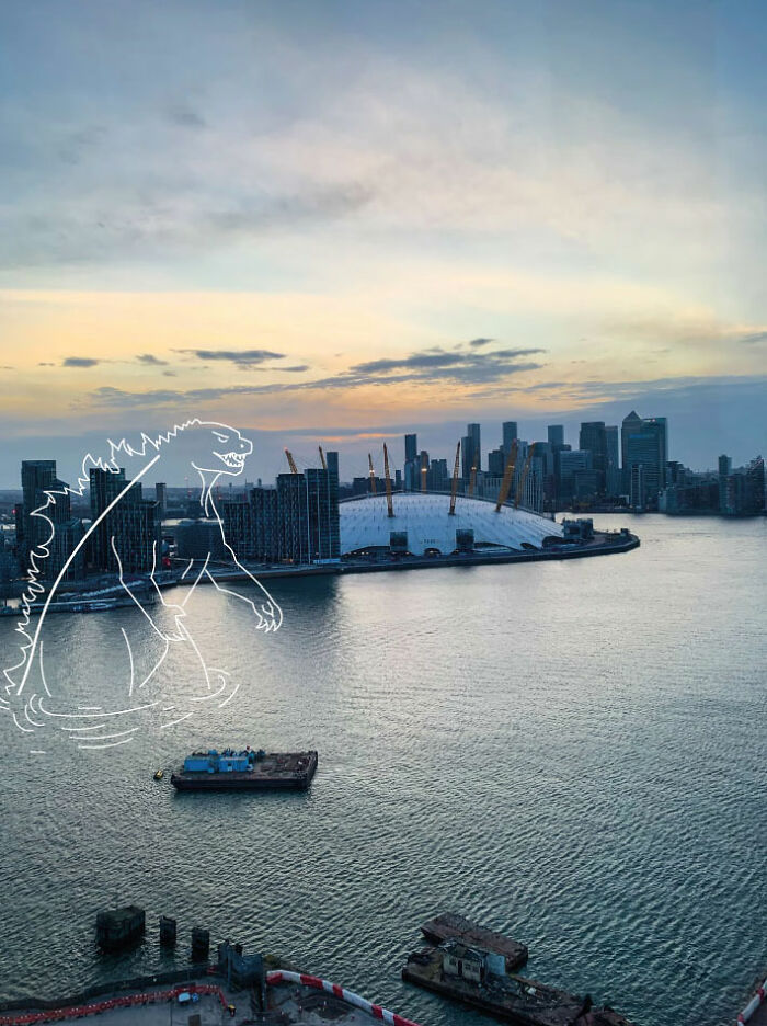 I Take The Pictures Around London And Make Illustrations On Top Of Them To Transform Them Into Something New (12 Pics)