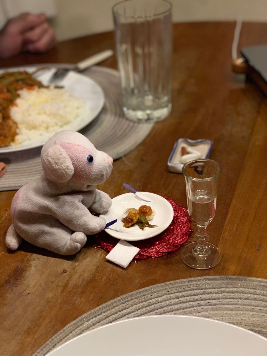 We Had Rice, String Beans And Meatballs Together