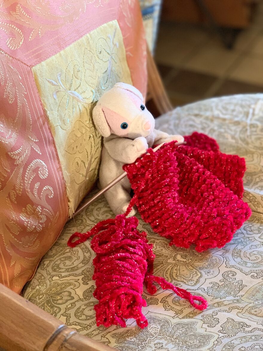 That Is Going To Be A Beautiful Scarf For His Mommy