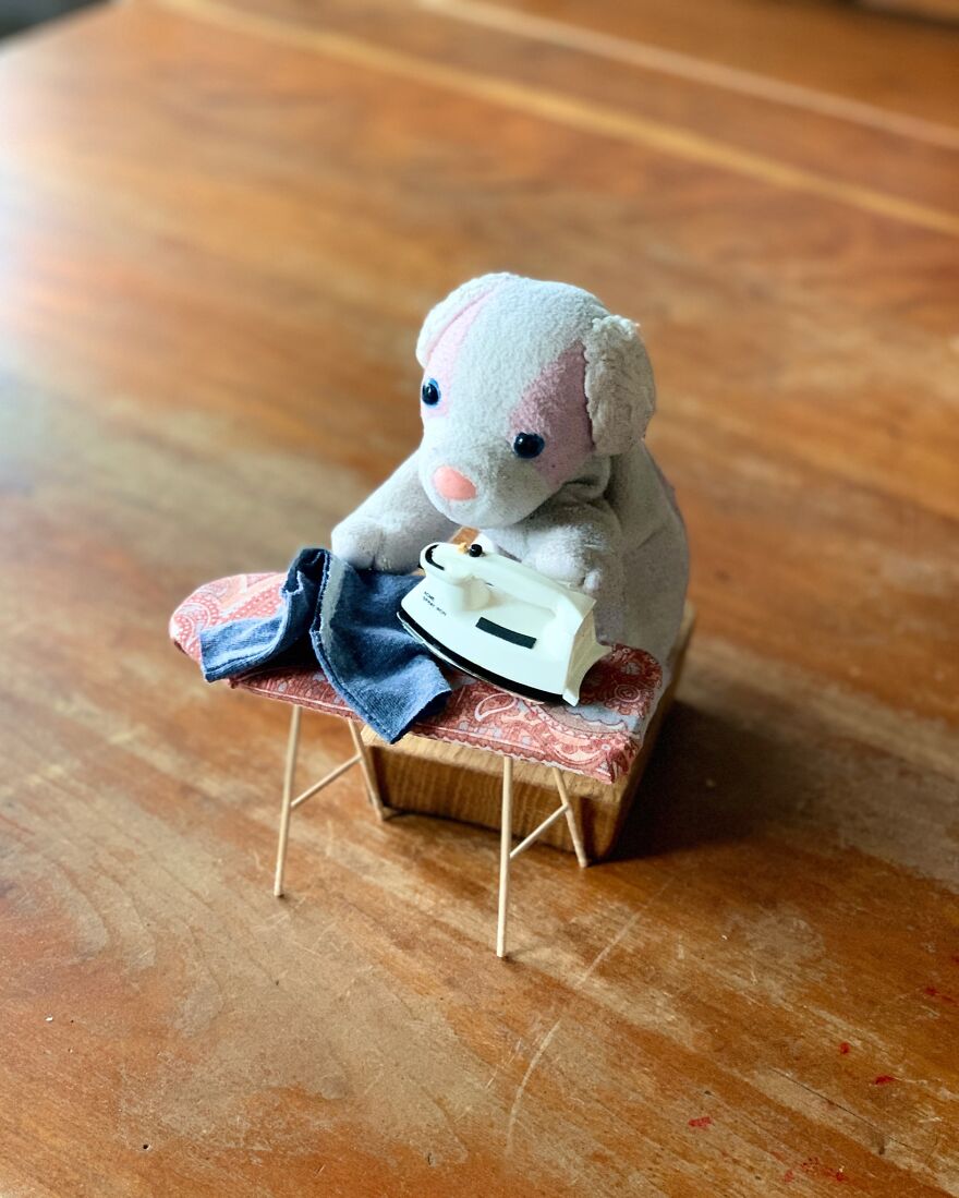 Such A Perfect Little Helper Doing His Own Chores