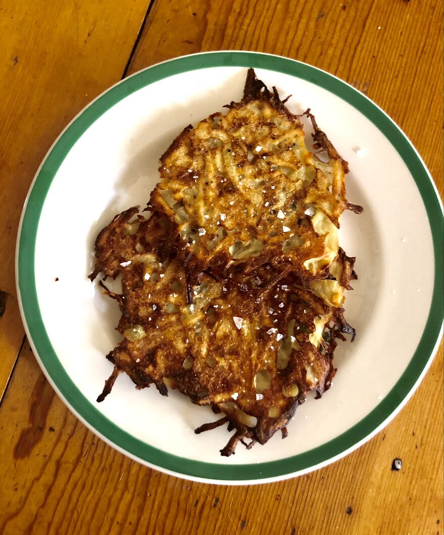 Baked Onion, Thyme, And Potato Latkes