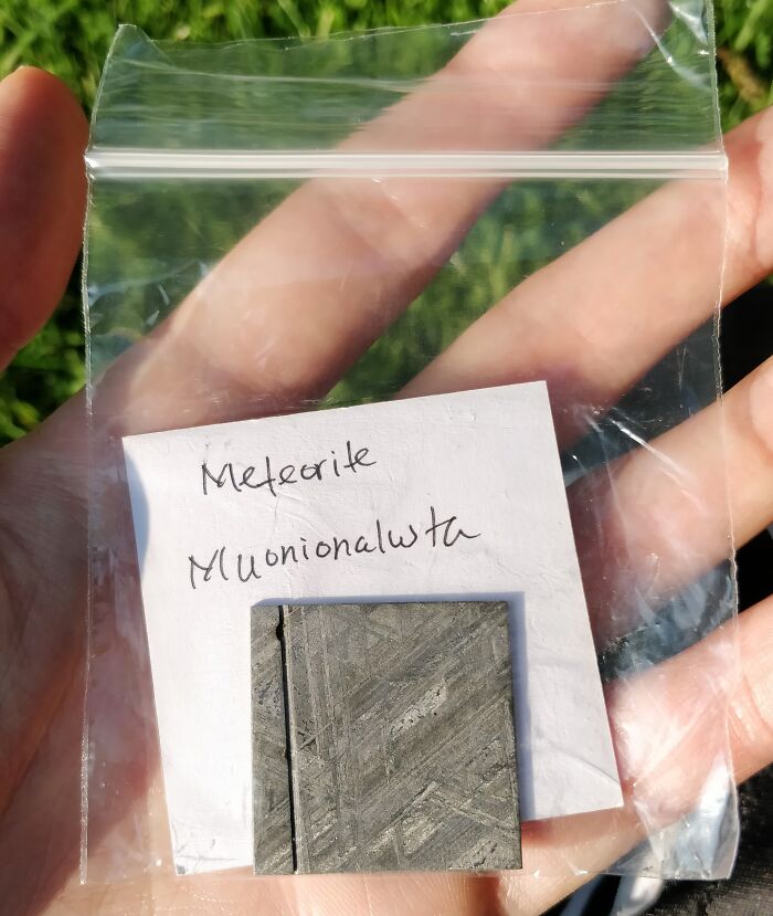 I Think I Might Take The Cake On This One, No Bragging Intended. This Piece Of The Muoniomalusta Meteorite Is Part Of The Oldest Iron Meteorites Known