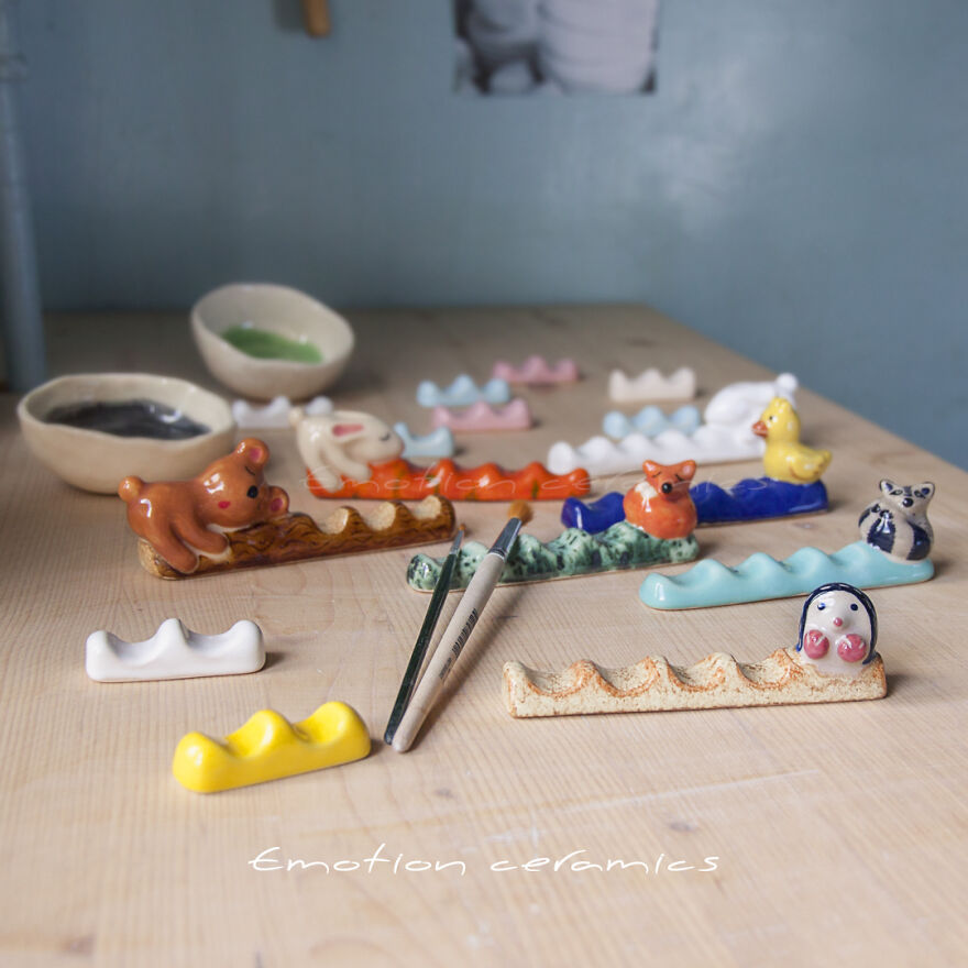 Brush Stands With Animals