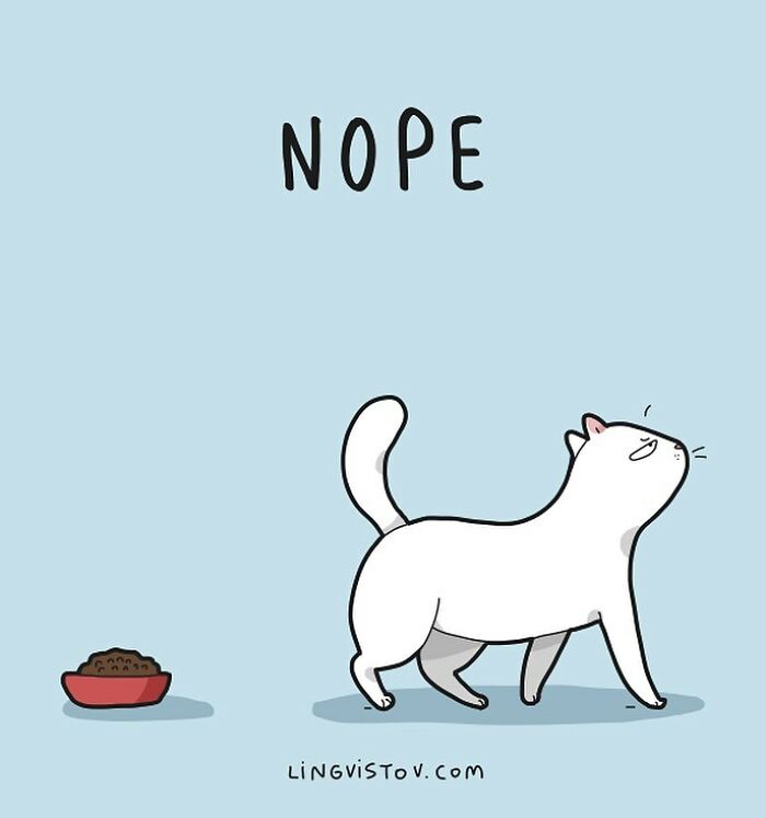 Lingvistov Comics Shows What It's Like To Live With A Cat Daily (New Pics)