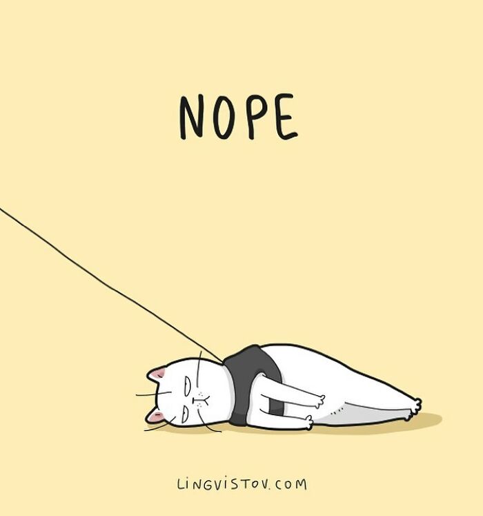 Lingvistov Comics Shows What It's Like To Live With A Cat Daily (New Pics)