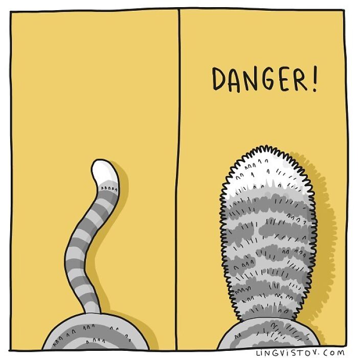 Lingvistov Comics Shows What It's Like To Live With A Cat Daily (New Pics)