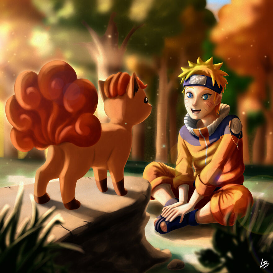 Naruto And Vulpix