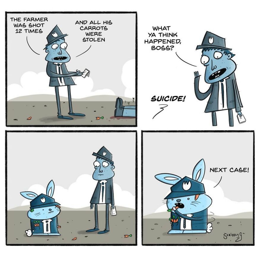 New Hilarious And Dark Comics With A Sudden Twist By Scribbly G