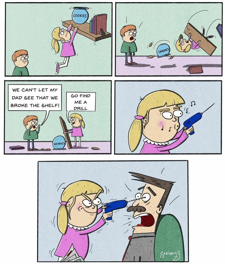 New Hilarious And Dark Comics With A Sudden Twist By Scribbly G