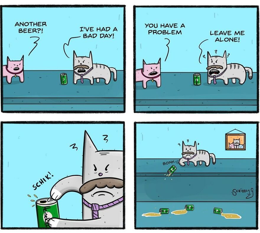 New Hilarious And Dark Comics With A Sudden Twist By Scribbly G