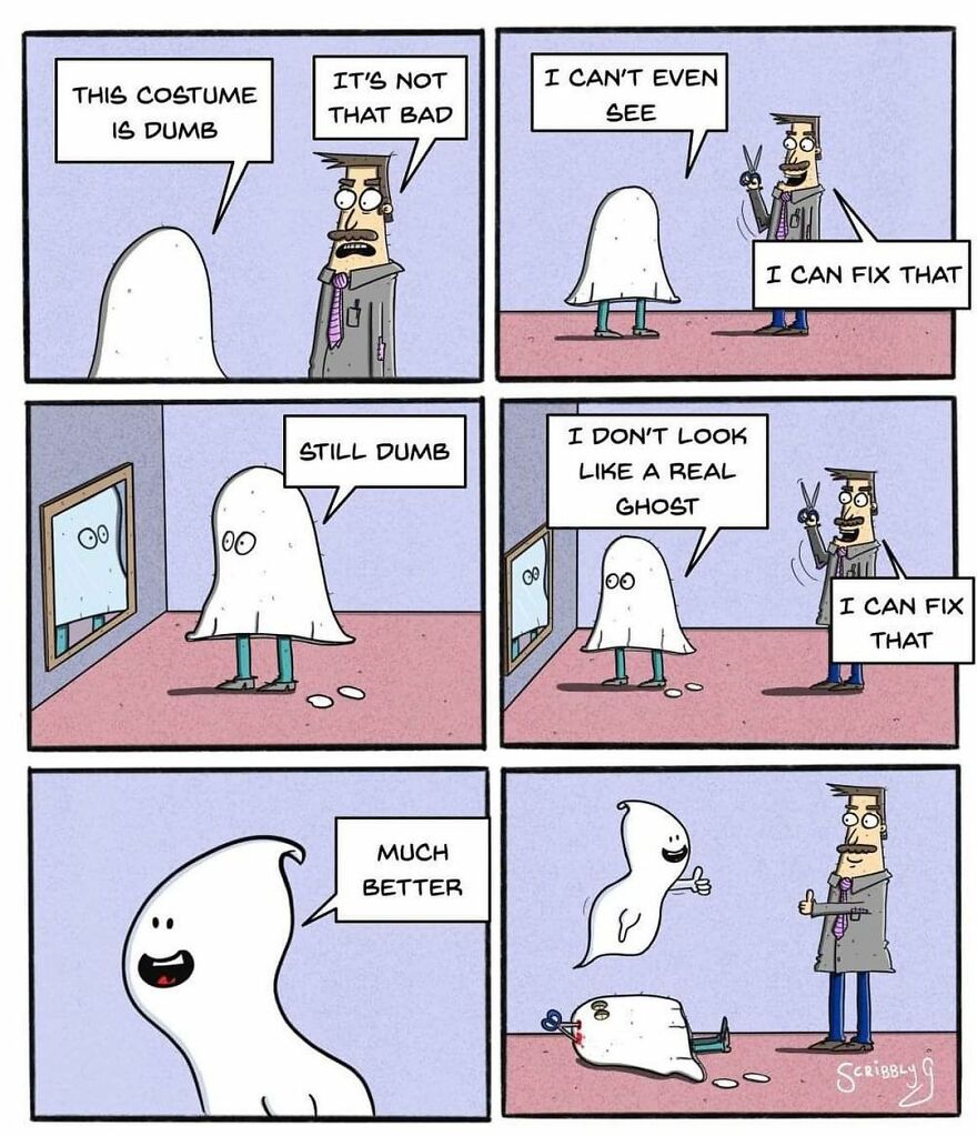 New Hilarious And Dark Comics With A Sudden Twist By Scribbly G