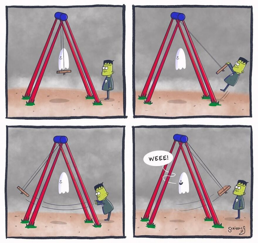 New Hilarious And Dark Comics With A Sudden Twist By Scribbly G