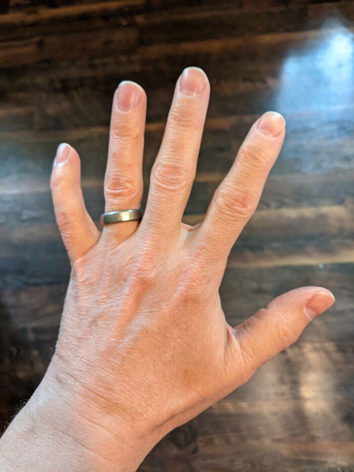 While The Meteorite Wedding Band Is About 4.5 Billion Years Old, The Majority Of Atoms In My Body Formed 4.6 To 4.7 Billion Years Ago From The Super Nova That Birthed Our Solar System And Sun. Some Other Atoms, Such As Hydrogen, Formed 13.7 Billion Years Ago. I'd Say We Are All Tied For Oldest Items In Our Homes