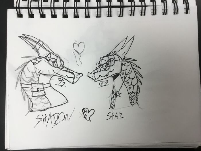 Here Is Mine, Its A Drawing Of Two Of My Oc‘S Who Are In Love. I Have Other Drawings But I Dont Have Access To Them Right Now