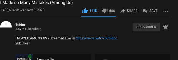 Tubbo Having 666 Dislikes