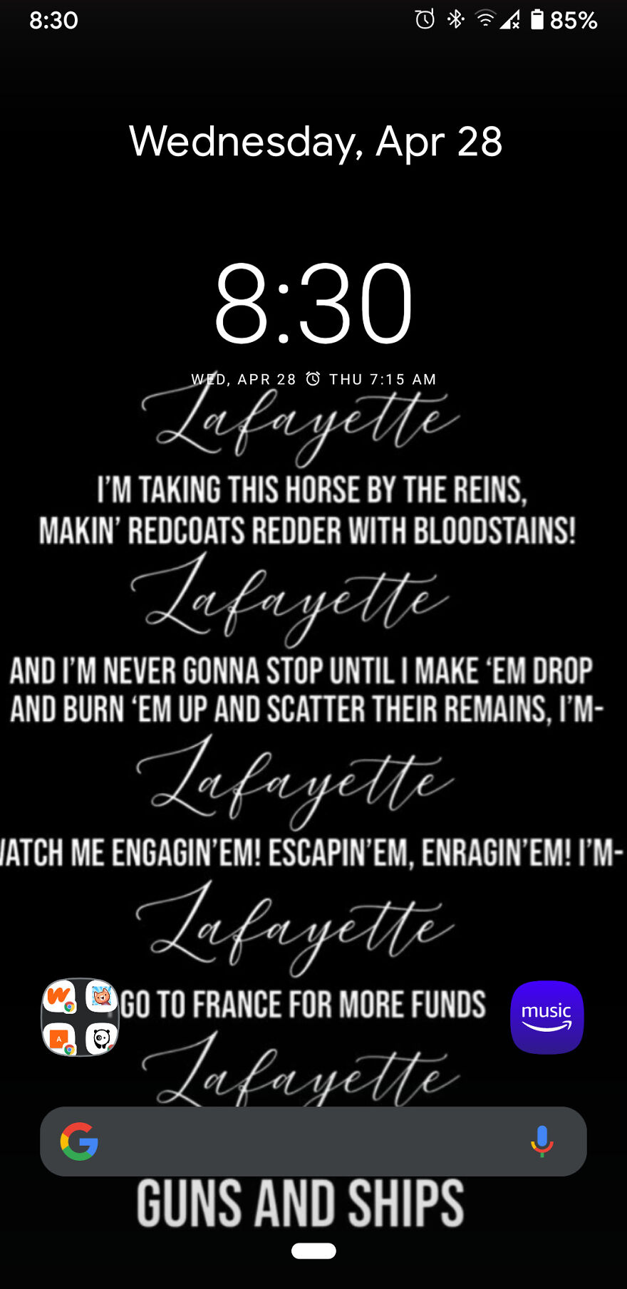 Guns And Ships! I'm A Hamilfan.