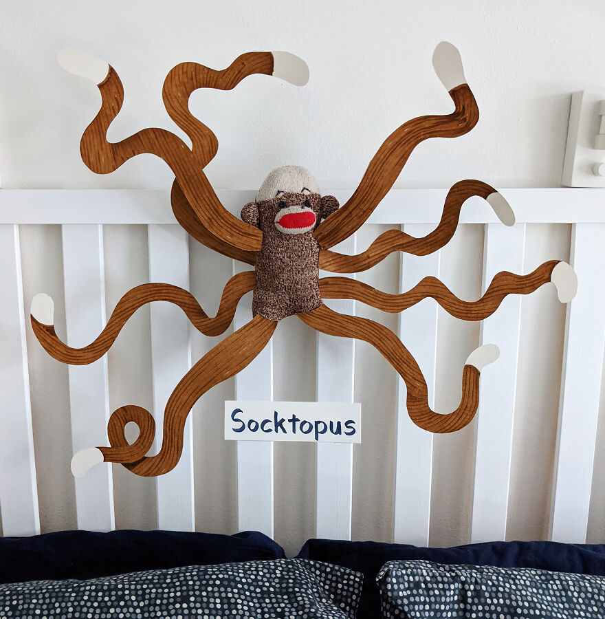 Since Covid Began, I Have Tried To Make My Wife Laugh Every Day By Creating Amusing Situations With A Sock Monkey. Here Are 40.