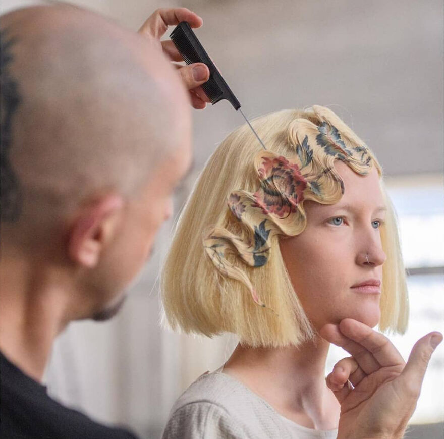 Instead Of Dyeing Hair, This Hairdresser Prints On It; Here Is His Beautiful "La Favorite" Collection